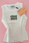 Black Miu Miu Cystal Knit Top
